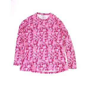 XTEK Mens Pink Digital Camo Long Sleeve Performance Shirt XL Camouflage Athletic